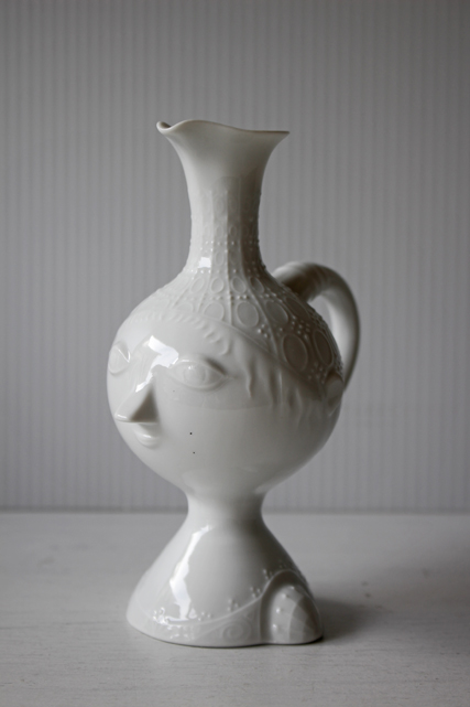 北欧ヴィンテージ/Bjorn Wiinblad（ヴョルン・ウィンブラッド）/持ち手付き花瓶/ホワイト/SOLD OUT