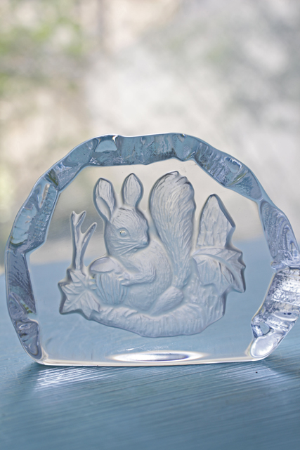 北欧ヴィンテージ/ガラスのオブジェ/WWF/リスと木の実/SOLD OUT