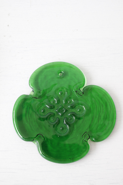 北欧ヴィンテージ/Holmegaard（ホルムガード）/ガラスのサンキャッチャー/ビリジアングリーン/SOLD OUT