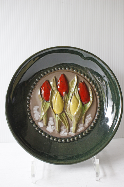 北欧ヴィンテージ/jie gantofta社/陶板の壁掛け/チューリップ/SOLD OUT