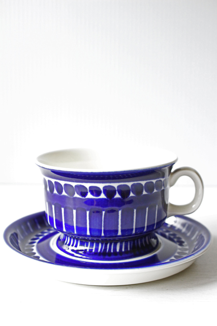 北欧ヴィンテージ/ARABIA/Valencia（バレンシア）/ティーカップ&ソーサー/No.6/SOLD OUT