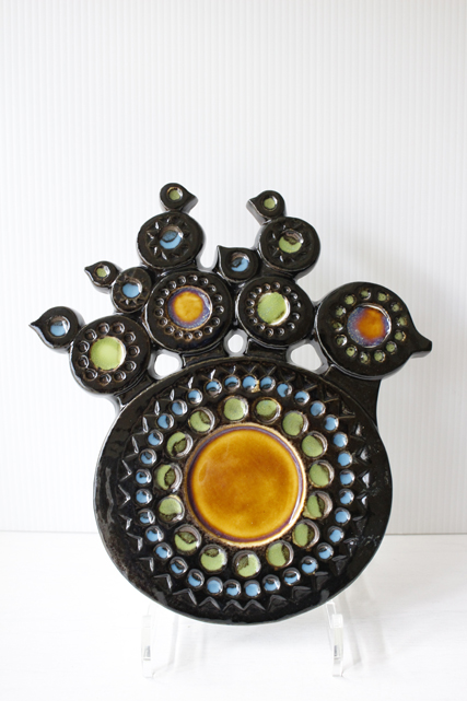 北欧ヴィンテージ/Gustavsberg/陶板の壁掛け/鳥の親子/SOLD OUT