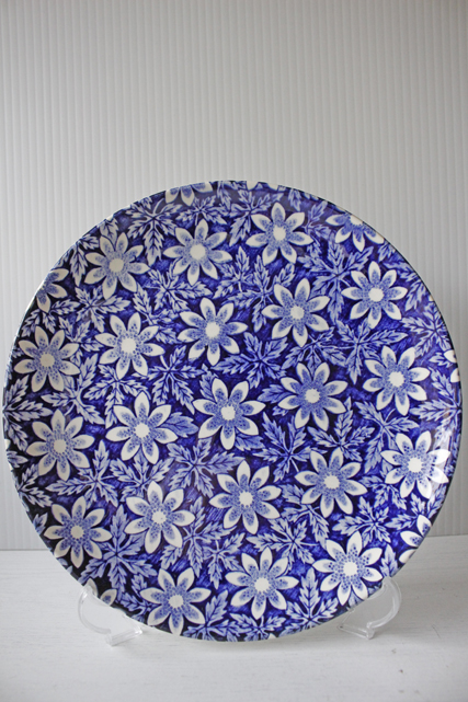 北欧ヴィンテージ/EGERSUND（イーエスンド）社/デザートプレート/ブルーフラワー/SOLD OUT