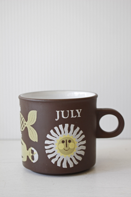 イギリスヴィンテージ/HORNSEA社/マグカップ/JULY/SOLD OUT