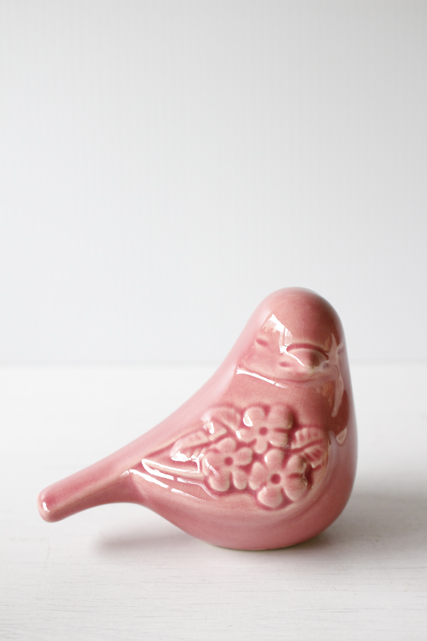 北欧ヴィンテージ/Rosa Ljung/オブジェ/小鳥/ローズピンク/SOLD OUT