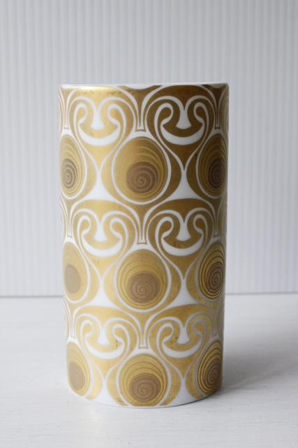 北欧ヴィンテージ/Bjorn Wiinblad（ヴョルン・ウィンブラッド）/オーバル花瓶/幾何学模様/SOLD OUT