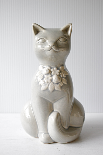 北欧ヴィンテージ/Rosa Ljung/オブジェ/ネコちゃん/グレーカラー/SOLD OUT