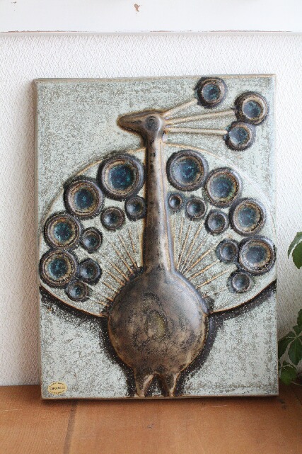 スーホルム/クジャクの陶板