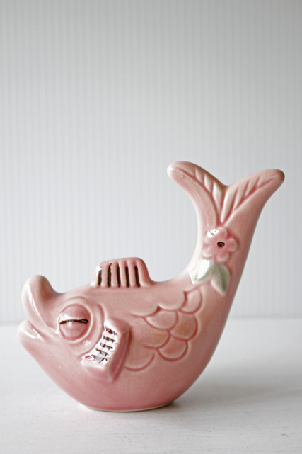 北欧ヴィンテージ/Rosa Ljung/陶器のオブジェ/ユニークなお魚さん/SOLD OUT