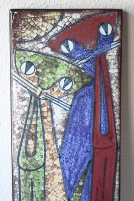 Michael Andersen & Son社/陶板の壁掛け/ネコのカップル/SOLD OUT