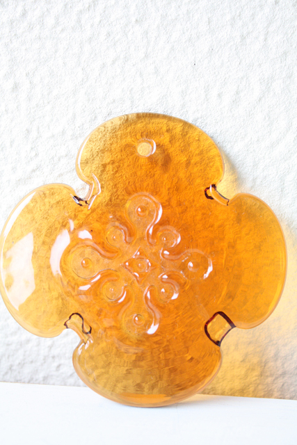 Holmegaard（ホルムゴー）/ガラスのサンキャッチャー/ライトブラウン/Φ8.3cm/SOLD OUT