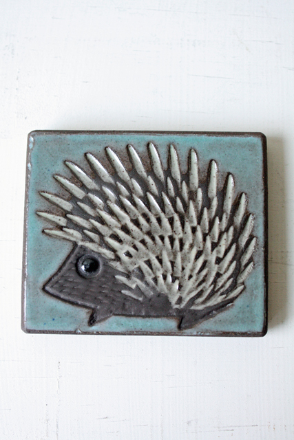 デンマーク製/陶板の壁掛け/ハリネズミ（小）/SOLD OUT