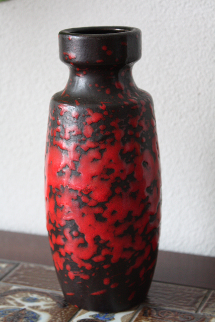 ドイツ/ヴィンテージ花瓶/ブラック×レッド/SOLD OUT
