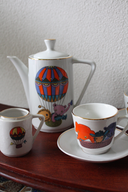 北欧ヴィンテージ/おままごとティタイムセット/どうぶつ達/SOLD OUT