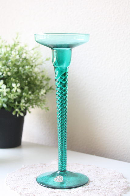 レア！Holmegaard（ホルムゴー）/アマーグラス/キャンドルホルダー/アクアグリーン/SOLD OUT
