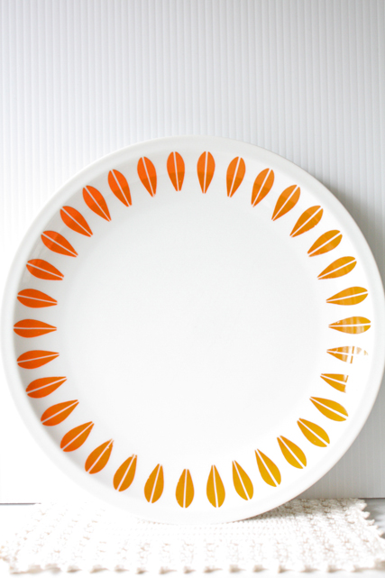 北欧ヴィンテージ/Lyngby Porcelain/ディナープレート/ロータス/オレンジ/SOLD OUT