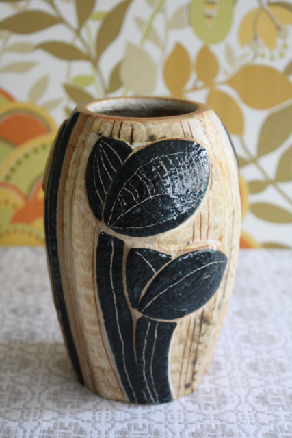 Soholm（スーホルム）/ヴィンテージ花瓶/葉っぱ模様/SOLD OUT