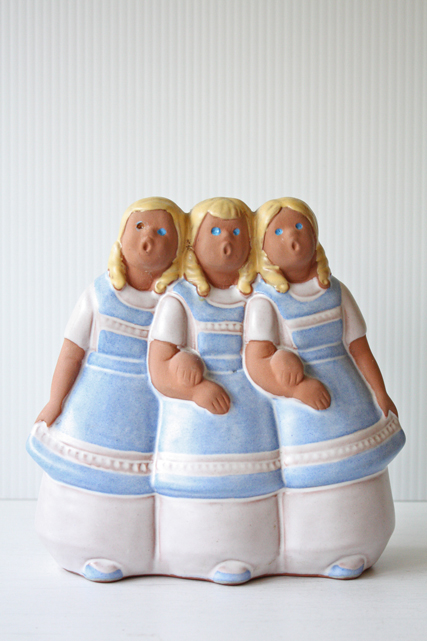 北欧ヴィンテージ/jie gantofta社/陶器のオブジェ/スウェーデンの3姉妹/SOLD OUT