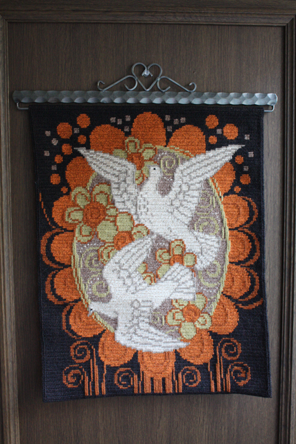 北欧の手仕事/スウェーデン製/ツヴィスト刺繍/ヴィンテージ壁掛け/SOLD OUT