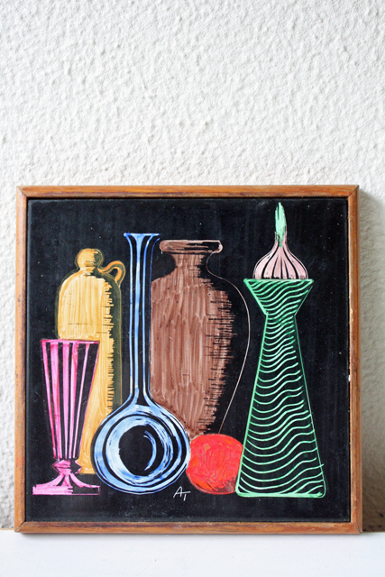 デンマーク製/タイルの鍋敷き/瓶や花瓶/sold OUT