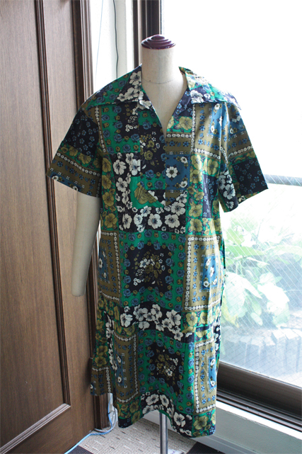 北欧ヴィンテージ/コットンワンピース/フラワーモチーフ/SOLD OUT