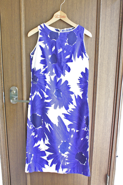 北欧ヴィンテージ/コットンワンピース/ビックフラワー/SOLD OUT