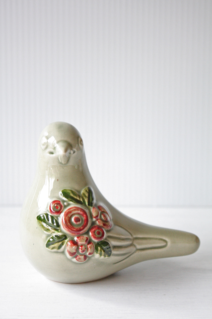 北欧ヴィンテージ/Rosa Ljung/オブジェ/小鳥とお花/SOLD OUT