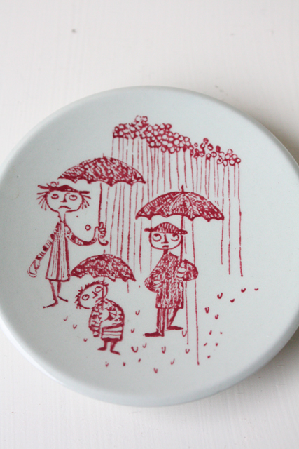Bjorn　Wiinblad（ヴョルン・ウィンブラッド）/豆皿/雨降り/SOLD OUT