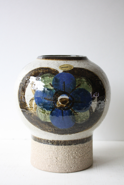 Soholm（スーホルム）/北欧ヴィンテージ花瓶/ブルーのお花/SOLD OUT