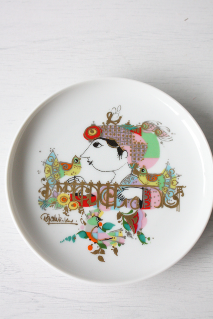 北欧ヴィンテージ/Bjorn Wiinblad（ヴョルン・ウィンブラッド）/飾り皿/SOLD OUT