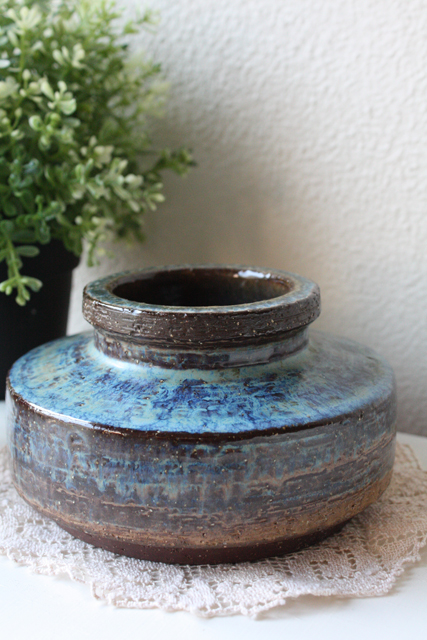 Michael Andersen & Son社/ヴィンテージ花瓶/マリンブルー/SOLD OUT