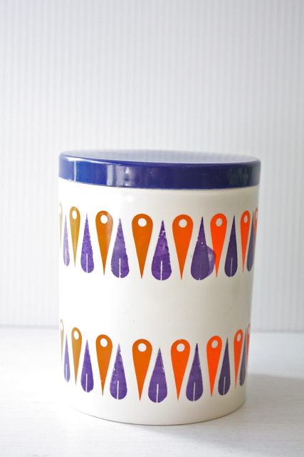 北欧ヴィンテージ/プラスティック容器/幾何学模様/SOLD OUT