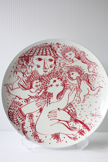 北欧ヴィンテージ/Bjorn　Wiinblad（ヴィヨルン・ウィンブラッド）/天使たち/レッド/RAFA/SOLD OUT