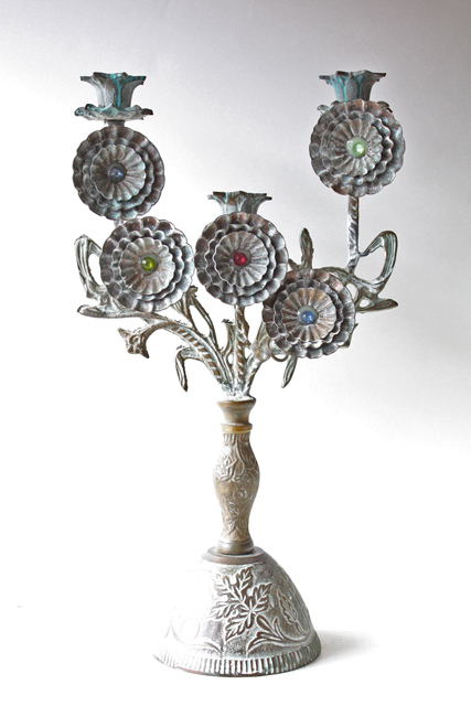 ブロカント/真鍮/ヴィンテージ燭台/フレンチスタイル