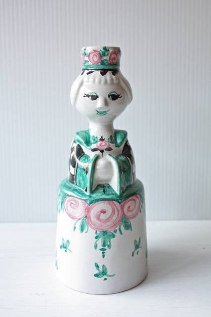 北欧ヴィンテージ/Bjorn Wiinblad（ヴョルン・ウィンブラッド）/キャンドルホルダー/ピンク×グリーン/SOLDOUT