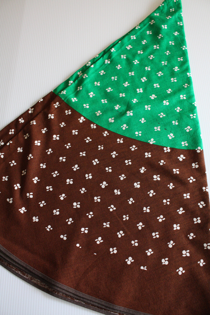 北欧ヴィンテージ/Finlayson/テーブルクロス/レトログリーン×ブラウンドット/SOLD OUT