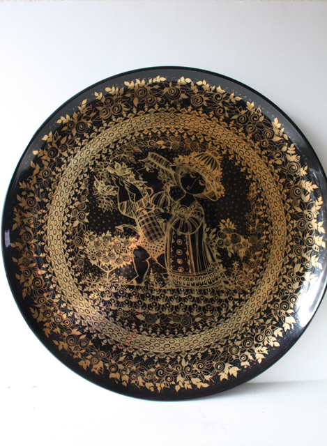 レア！大判/Bjorn　Wiinblad（ヴョルン・ウィンブラッド）ブラックシーズンプレート/夏/SOLD OUT