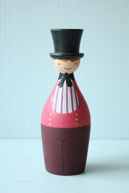 北欧ヴィンテージ/木製のキャンドルホルダー/北欧の紳士/SOLD OUT