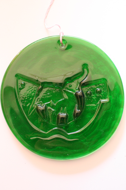 Holmegaard（ホルムゴー）/ガラスのサンキャッチャー/グリーン/Φ11，6cm/SOLD OUT