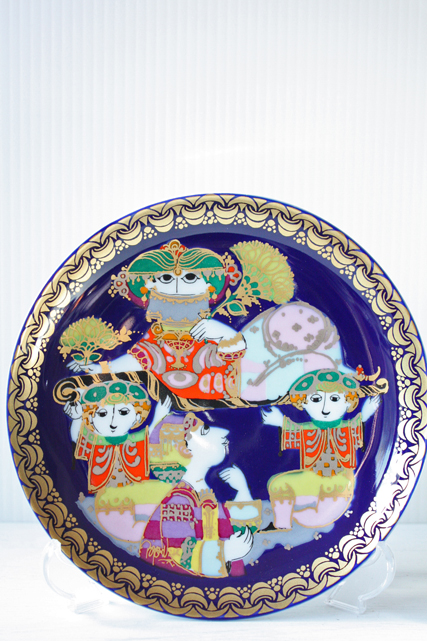 北欧ヴィンテージ/Bjorn Wiinblad（ヴョルン・ウィンブラッド）/千夜一夜物語“アラジン”の彩色絵皿/SOLD OUT