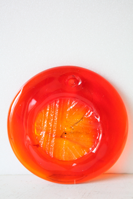 北欧ヴィンテージ/Holmegaard（ホルムガード）/ガラスのサンキャッチャー/レッド（小）/SOLD OUT