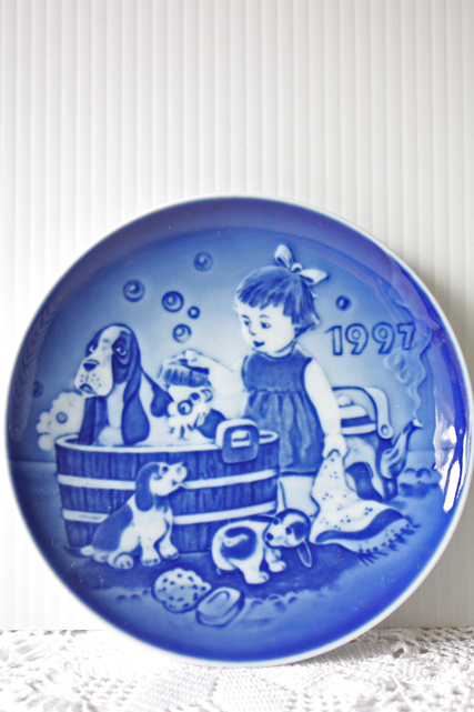 北欧ヴィンテージ/B&G/チルドレンズプレート/1997年/バスタイム/SOLD OUT