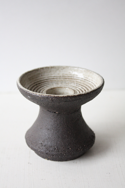 北欧ヴィンテージ/デンマーク製/キャンドルホルダー/ホワイト渦巻/SOLD OUT