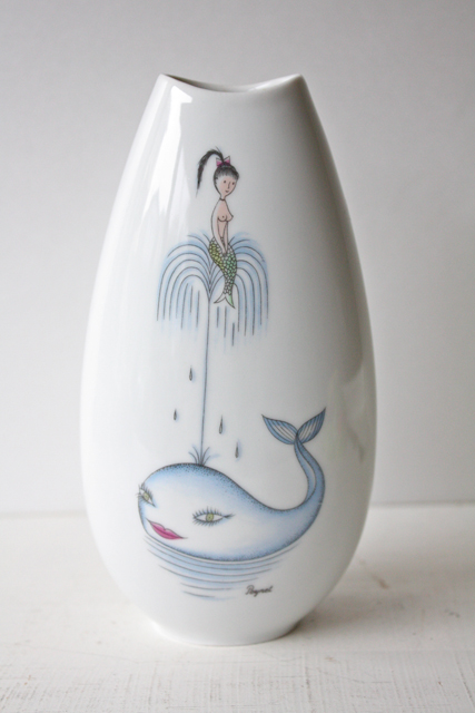 ドイツヴィンテージ/ローゼンタール製/花瓶/ペイネのイラスト/SOLD OUT