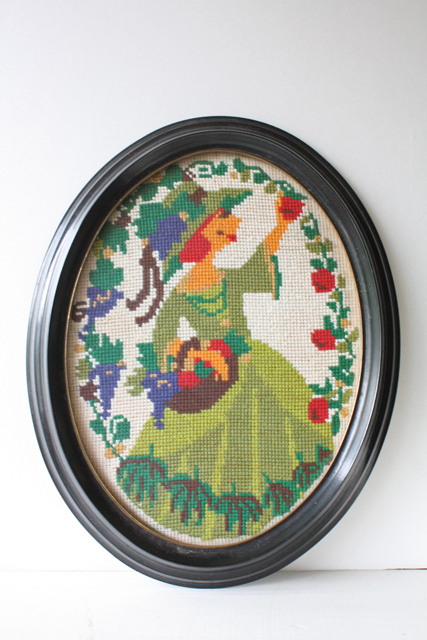 北欧刺繍/ハンドメイド/クロスステッチ/果物狩り/SOLD OUT