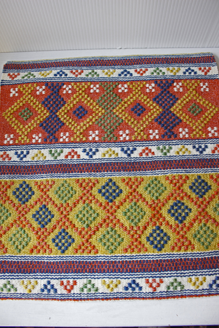 北欧織物/スウェーデン/ハーフクラバ/幾何学模様