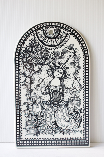 北欧ヴィンテージ/Bjorn Wiinblad（ヴョルン・ウィンブラッド）/East（東）/飾りプレート