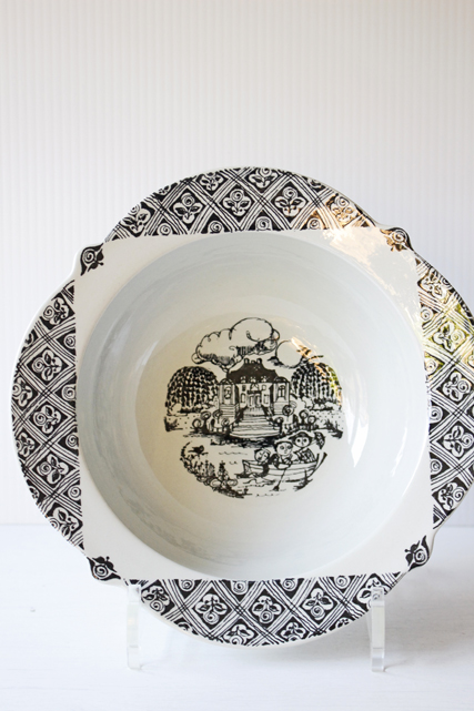 レア！北欧ヴィンテージ/Bjorn Wiinblad（ヴョルン・ウィンブラッド）/丸ボウル/湖でボート/SOLD OUT