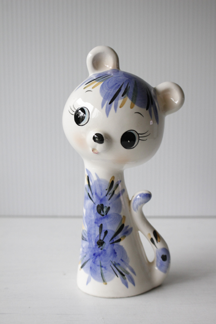 北欧ヴィンテージ/オブジェ/ネコ/ハンドペイント/SOLD OUT