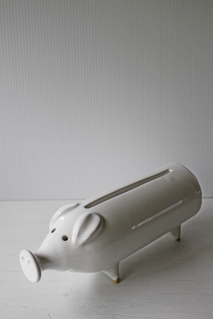 北欧ヴィンテージ/デンマーク製/陶器のサラミカバー/ブタさん/SOLD OUT
